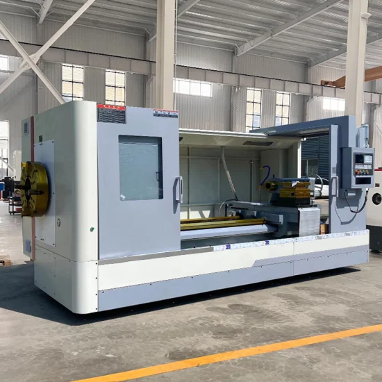 China Torno CNC para rosqueamento de tubos de grande furo para serviço pesado Qk1322 Qk1327 Torno CNC